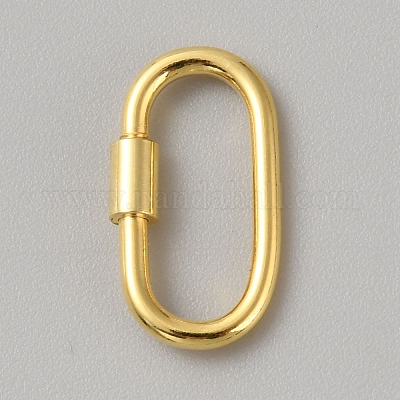 925 карабин из стерлингового серебра с винтовым замком. FIND-WH0110-765G-1