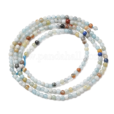 Натуральный цветок амазонитовые бусины пряди G-Z116-A18-2mm-1