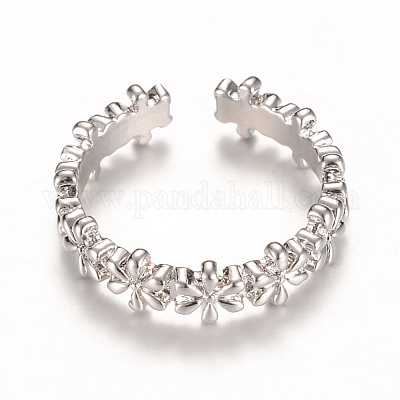 Латунные манжеты кольца перста RJEW-T001-43P-1