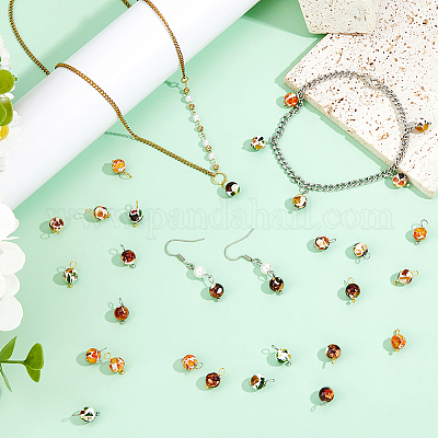 48 шт. подвески из синтетического янтаря 8 стилей PALLOY-FH00132-1