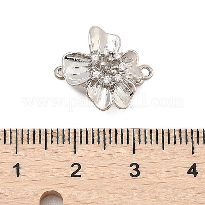 Латунные застежки из прозрачного кубического циркония с микропаве KK-C075-18P-1