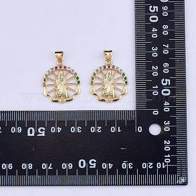 Подвески из кубического циркония с покрытием из латуни KK-SZ0001-78-1