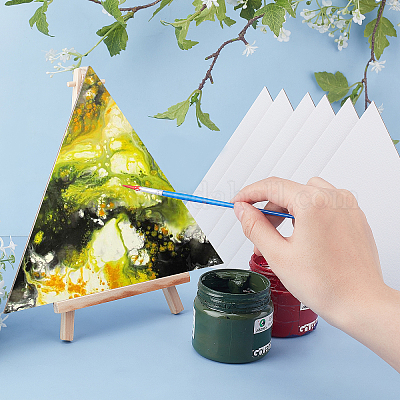 Blank Canvas Drawing Boards for Oil & Acrylic Painting Students Artist Hobby Painters and Beginners NBEADS 12 Pcs Triangle Painting Canvas Panels 20x17cm 