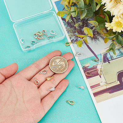 20 шт. 4-х цветные латунные микропаве кубические цирконии держатели для ледорубов ZIRC-DC0001-05-1