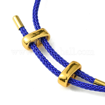 Браслет лэмпворк сглаз и латунные бусы BJEW-A008-01A-1