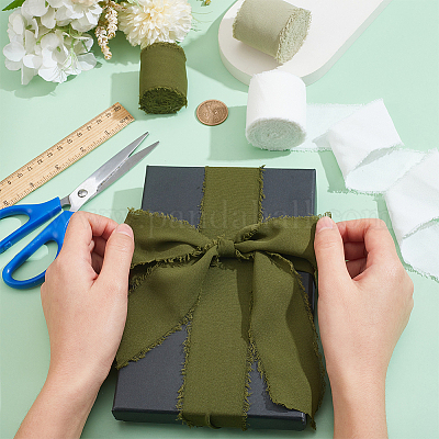 3 рулон хлопковых лент двух цветов с потертостями OCOR-WH0045-08B-1