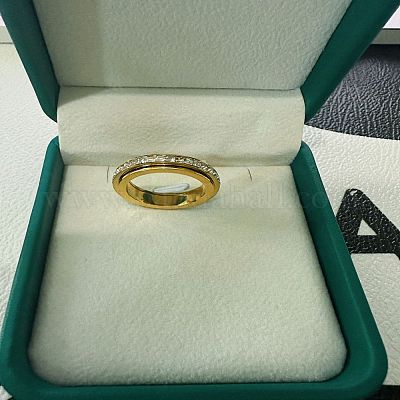 Модные кольца-спиннеры из нержавеющей стали 304 со стразами для унисекс FS-WG8D597-04-1