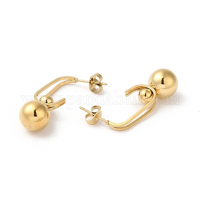 Серьги-гвоздики из нержавеющей стали 304 EJEW-Z026-14G-1