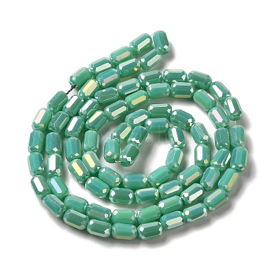 Стеклянные бусины с гальваническим покрытием  EGLA-D031-01-14-1