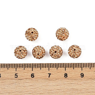 Круглый полимерной глины чешский стекло горный хрусталь бисер RB-D289-8mm-362-1