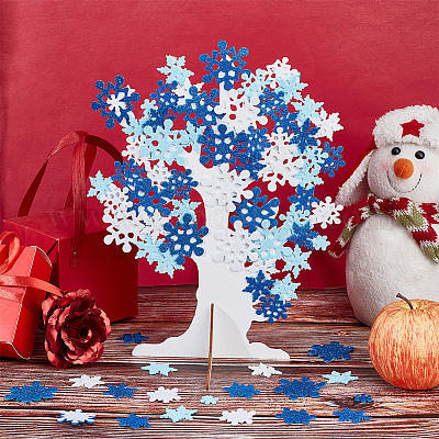 Wholesale OLYCRAFT 6 Set Foam Stickers 3D Craft Tree Kit Snowflake Theme  Unfinished Wood Tree Winter Tree with 500Pcs Blue White Snowflake Stickers  for Art Project Family Activity Christmas Festive Decoration 