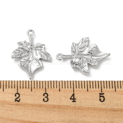 Латунный кулон с прозрачным стеклом KK-H460-30P-1