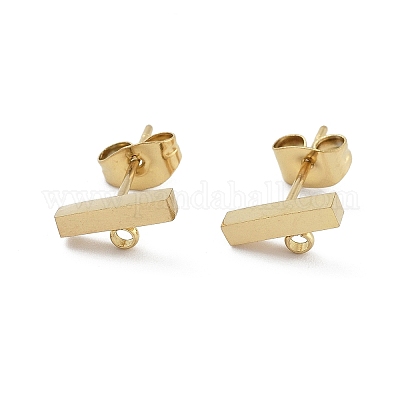 Фурнитура для сережек-гвоздиков из нержавеющей стали 304 STAS-Z091-01G-02-1