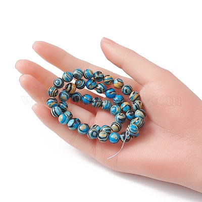 Синтетического малахита бисер нитей G-YW0001-55C-1