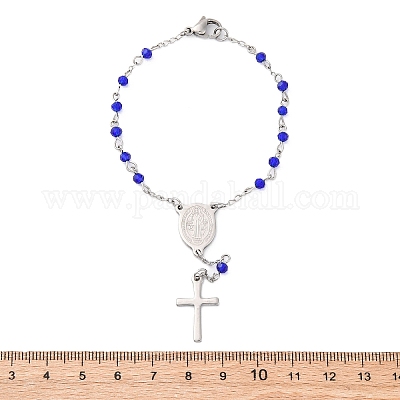 Браслеты из стеклянных бусин BJEW-A032-04P-03-1