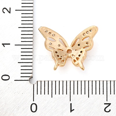 Латунные микро проложить кубического циркония бусы KK-K378-42G-1