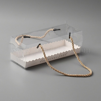 Портативная прозрачная пластиковая коробка для сэндвичей с рулетом из швейцарского торта CON-WH0095-13C-1