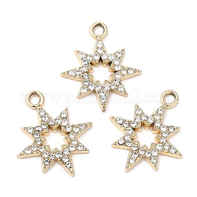 Подвески со стразами из сплава с ультрафиолетовым покрытием PALLOY-A004-08G-1