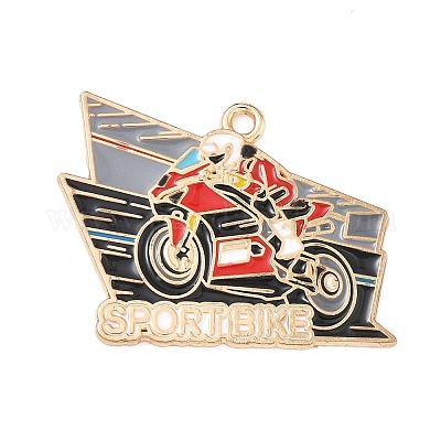 Подвески из спортивного сплава с эмалью ENAM-I074-01G-14-1