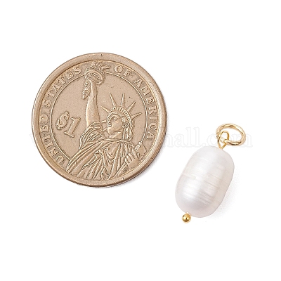 2 шт. 2-х цветные подвески из натурального культивированного пресноводного жемчуга с рисом PALLOY-JF04200-1