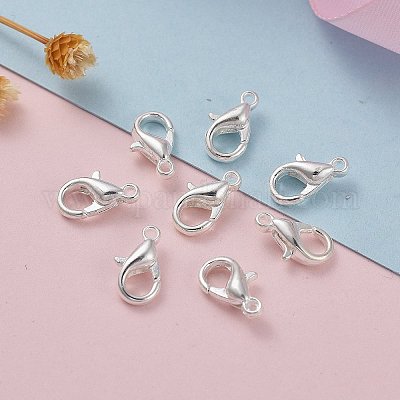 Застежки-лобстеры из цинкового сплава с серебряным покрытием X-E103-S-1