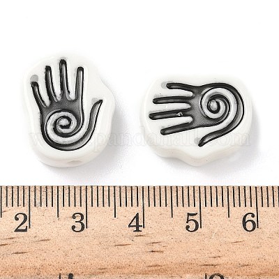 Фарфоровые бусины ручной работы PORC-D025-02F-1