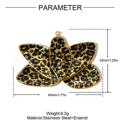 Подвески из нержавеющей стали 304 с эмалью STAS-OY005-17G-1
