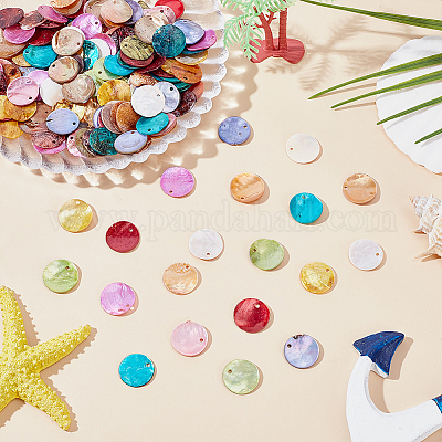 160 шт. подвески из натуральной ракушки акойя SHEL-ME0001-07-1