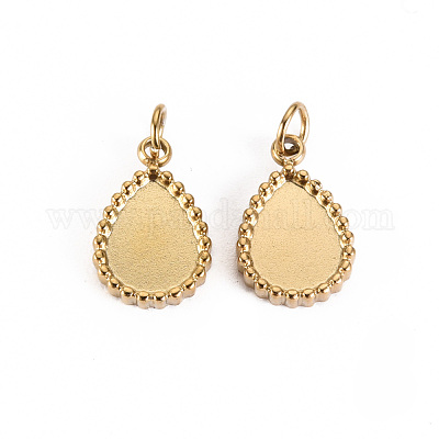 Оправы для подвесок из нержавеющей стали 304 в виде кабошонов STAS-S116-251G-1