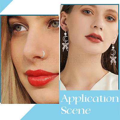 30 шт. зажим из нержавеющей стали 304 для крепления кольца для носа STAS-BBC0003-95P-1