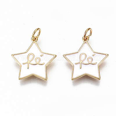 Латунь эмаль подвески X-KK-T062-07G-01-NF-1