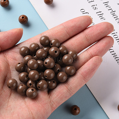 Непрозрачные акриловые бусины X-MACR-S370-C10mm-A17-1