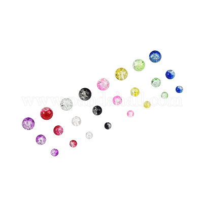 1920шт 3 стиля окрашенные распылением хрустящие стеклянные бусины CCG-CJ0001-04-1