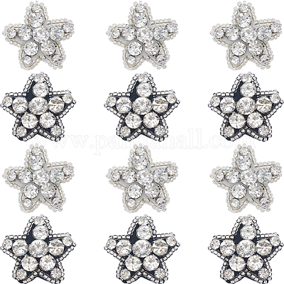 12 шт. аппликации в виде звезд 2 цветов PATC-GF0001-39-1