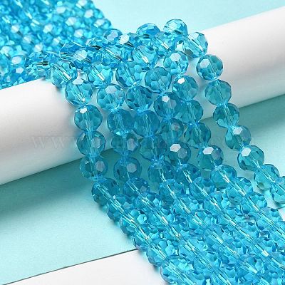 Прозрачные стеклянные бусины EGLA-A035-T10mm-D08-1