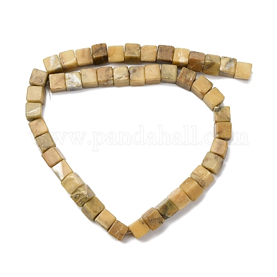 Нити натуральных бусин из нефрита хуанлун G-B155-C02-8x8mm-1