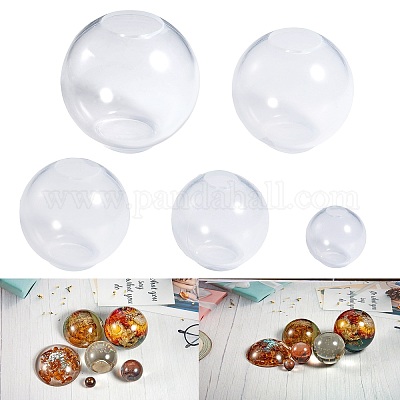 5PCS Different Size Silicone Sphere Resin Molds for DIY Handcraft