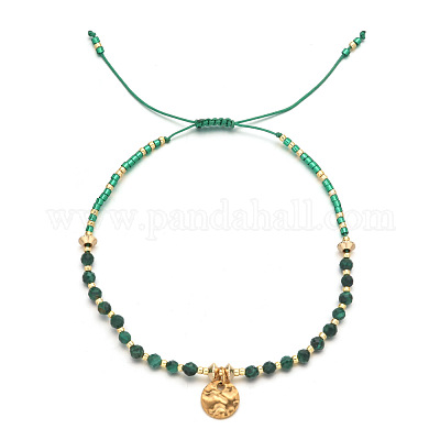 Браслет из бисера из натурального полосатого агата/полосчатого агата FR2657-8-1