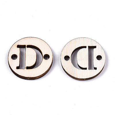 Необработанные соединители звеньев из натурального тополя WOOD-S045-140A-01D-1