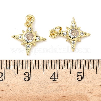 Латунные микро проложить кубического циркония подвески KK-Z120-27G-1