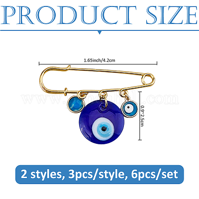 6 шт. английские булавки из нержавеющей стали JEWB-FH00013-1