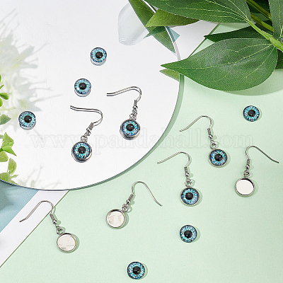 Набор для самостоятельного изготовления сережек-подвесок в виде драконьего глаза DIY-DC0001-69-1