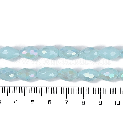 Непрозрачные однотонные гальванические стеклянные бусины EGLA-N013-P8mm-B11-1