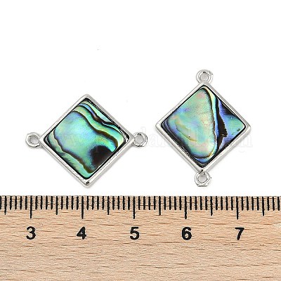 Латунные подвески-соединители из натуральной пауа-ракушки KK-M299-01A-P-1