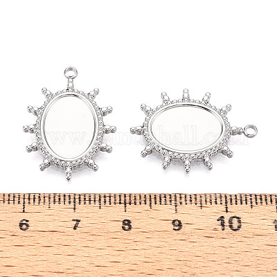 Подвеска-кабошон из не тускнеющей нержавеющей стали 304 STAS-T065-90P-1