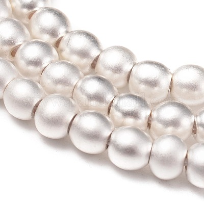 Гальванизировать немагнитных синтетический гематит бисер пряди G-I260-10A-1