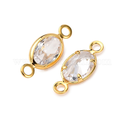 Латунные подвески из прозрачного кубического циркония KK-Z121-06G-04-1