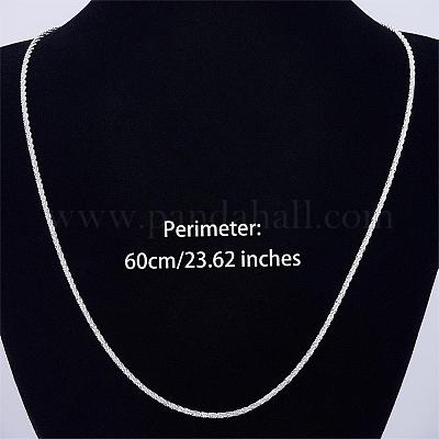 Thin Chain Necklace Silver - 60 cm