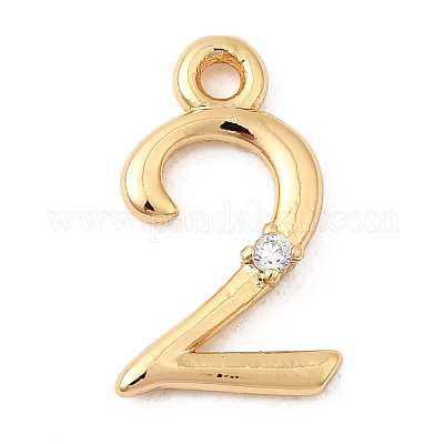 Латунные микро проложить кубического циркония подвески KK-P340-24G-02-1