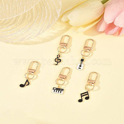 Подвесные украшения из эмали из сплава 5 шт. HJEW-FS00035-02-1